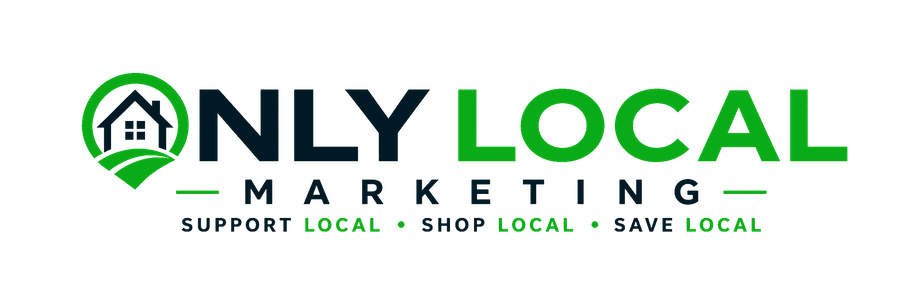 Only Local Marketing horizontal logo with Support Local, Shop Local, Save Local tagline